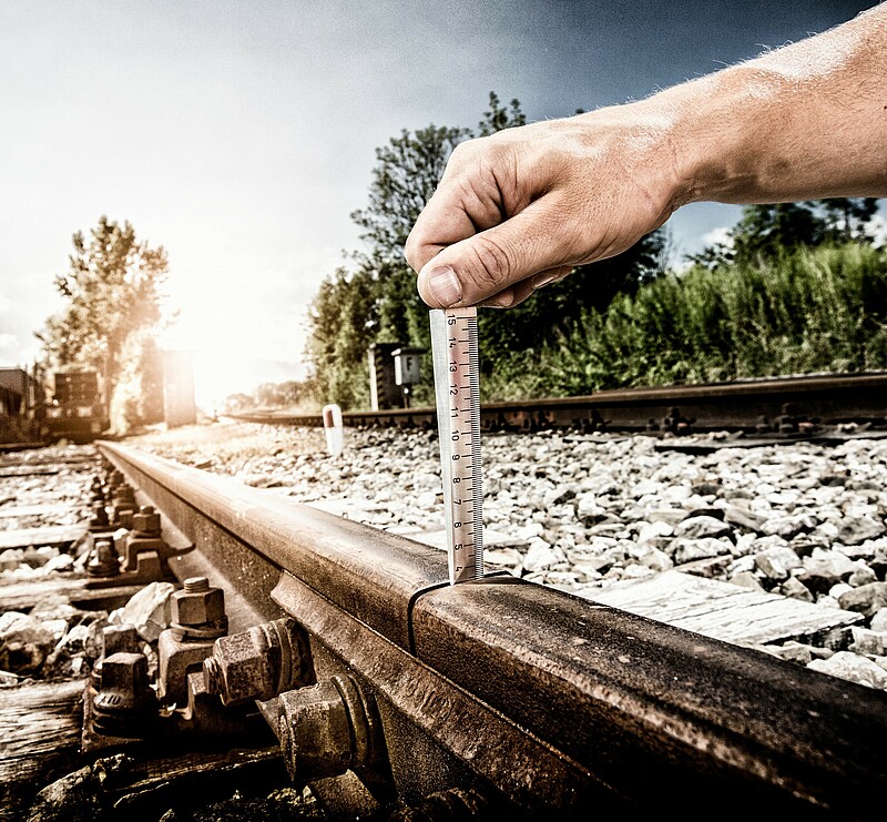 Rail gap measuring wedge